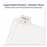 Avery® Preprinted Legal Exhibit Side Tab Index Dividers, Allstate Style, 25-Tab, 51 to 75, 11 x 8.5, White, 1 Set, (1703) (AVE01703)