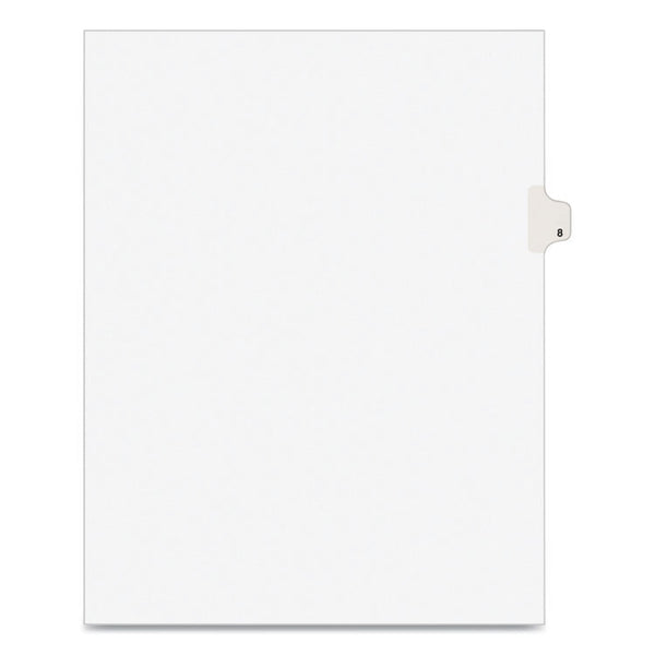 Avery® Preprinted Legal Exhibit Side Tab Index Dividers, Avery Style, 10-Tab, 8, 11 x 8.5, White, 25/Pack (AVE11918)