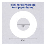 Avery® Dispenser Pack Hole Reinforcements, 0.25" Dia, White, 200/Pack, (5729) (AVE05729)