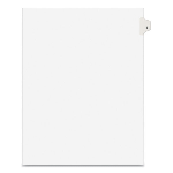 Avery® Preprinted Legal Exhibit Side Tab Index Dividers, Avery Style, 26-Tab, B, 11 x 8.5, White, 25/Pack, (1402) (AVE01402)