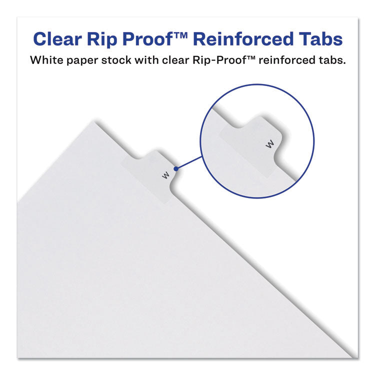 Avery&reg; Preprinted Legal Exhibit Side Tab Index Dividers, Allstate Style, 10-Tab, 29, 11 x 8.5, White, 25/Pack (AVE82227) Set of 25