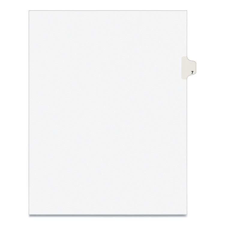 Avery® Preprinted Legal Exhibit Side Tab Index Dividers, Avery Style, 10-Tab, 7, 11 x 8.5, White, 25/Pack (AVE11917)