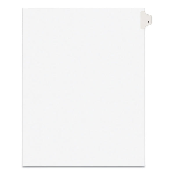 Avery® Preprinted Legal Exhibit Side Tab Index Dividers, Avery Style, 10-Tab, 1, 11 x 8.5, White, 25/Pack (AVE11911)