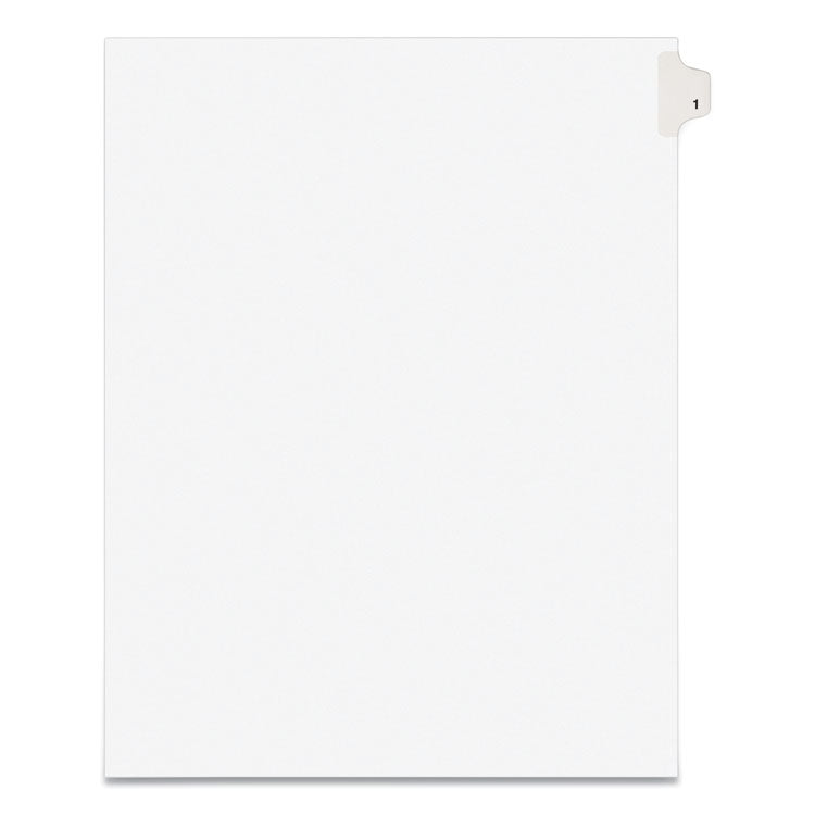 Avery® Preprinted Legal Exhibit Side Tab Index Dividers, Avery Style, 10-Tab, 1, 11 x 8.5, White, 25/Pack (AVE11911)