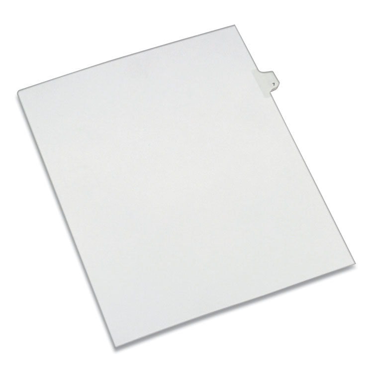 Avery&reg; Preprinted Legal Exhibit Side Tab Index Dividers, Allstate Style, 10-Tab, 7, 11 x 8.5, White, 25/Pack (AVE82205) Set of 25