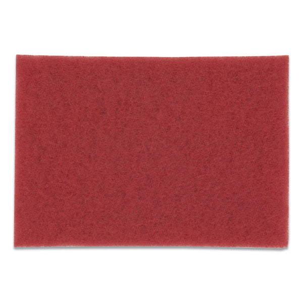 3M™ Low-Speed Buffer Floor Pads 5100, 20 x 14, Red, 10/Carton (MMM59258)