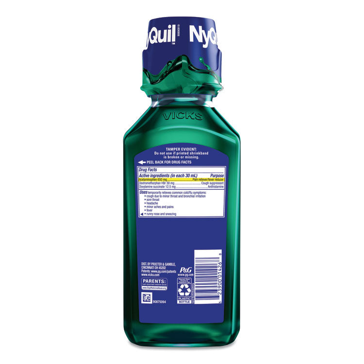 Vicks® NyQuil Cold and Flu Nighttime Liquid, 12 oz Bottle, 12/Carton (PGC01426)