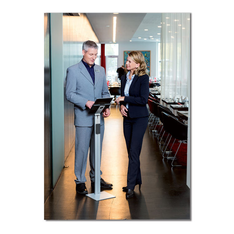 Durable® Floor Stand Tablet Holder, Silver/Charcoal Gray (DBL893223) Each