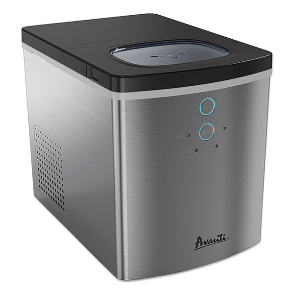 Avanti Portable/Countertop Ice Maker, 25 lb, Stainless Steel (AVAIM1213SIS) Each