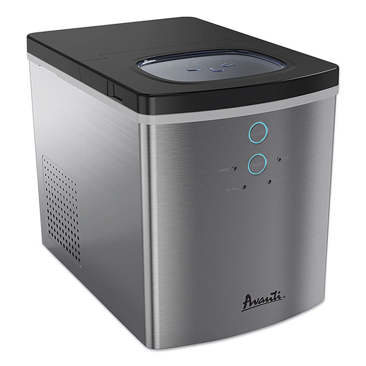 Avanti Portable/Countertop Ice Maker, 25 lb, Stainless Steel (AVAIM1213SIS) Each