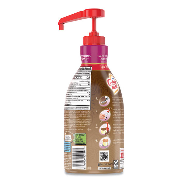 Coffee mate® Liquid Creamer Pump Bottle, Salted Caramel Chocolate, 1.5 Liter (NES79976)