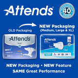 Attends® Advanced Unisex Adult Incontinence Brief Regular Disposable Heavy Absorbency (950224_CS) 80/CS