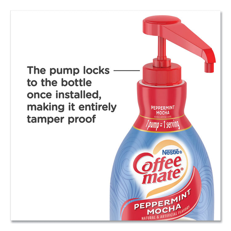 Coffee mate® Liquid Creamer Pump Bottle, Peppermint Mocha, 1.5 L, 2/Carton (NES29600CT)