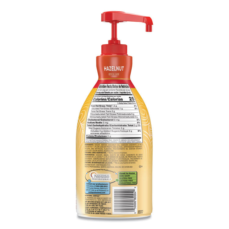 Coffee mate® Liquid Coffee Creamer, Hazelnut, 1500mL Pump Bottle (NES31831) Each