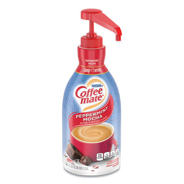 Coffee mate® Liquid Coffee Creamer, Peppermint Mocha, 1500mL Pump Bottle (NES29600)