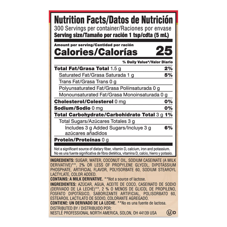 Coffee mate® Liquid Coffee Creamer, Sweetened Original, 1.5 Liter Pump Bottle, 2/Carton (NES13799CT) Case of 2