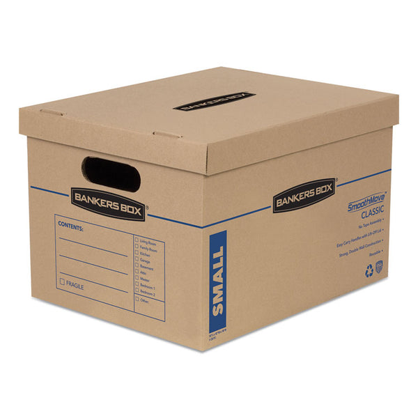 Bankers Box® SmoothMove Classic Moving/Storage Boxes, Half Slotted Container (HSC), Small, 12" x 15" x 10", Brown/Blue, 20/Carton (FEL7714210) Case of 20