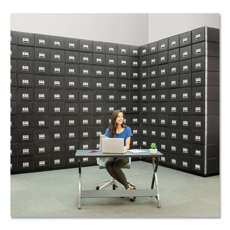Bankers Box® STAXONSTEEL Maximum Space-Saving Storage Drawers, Legal Files, 17" x 25.5" x 11.13", Black, 6/Carton (FEL00512) Carton of 6