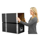 Bankers Box® STAXONSTEEL Maximum Space-Saving Storage Drawers, Legal Files, 17" x 25.5" x 11.13", Black, 6/Carton (FEL00512) Carton of 6