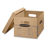 Bankers Box® SmoothMove Classic Moving/Storage Boxes, Half Slotted Container (HSC), Small, 12" x 15" x 10", Brown/Blue, 10/Carton (FEL7714203) Case of 10