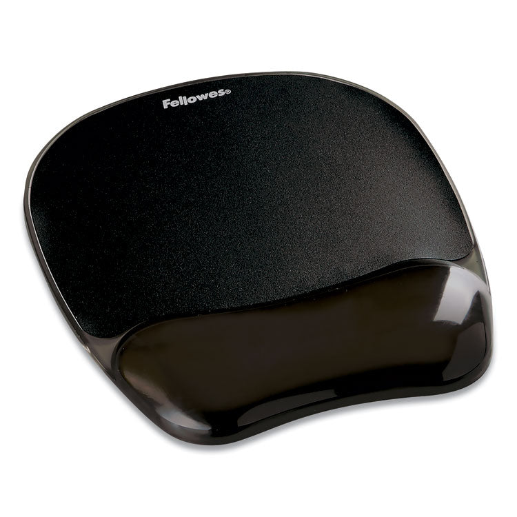 Fellowes® Gel Crystals Mouse Pad with Wrist Rest, 7.87 x 9.18, Black (FEL9112101)