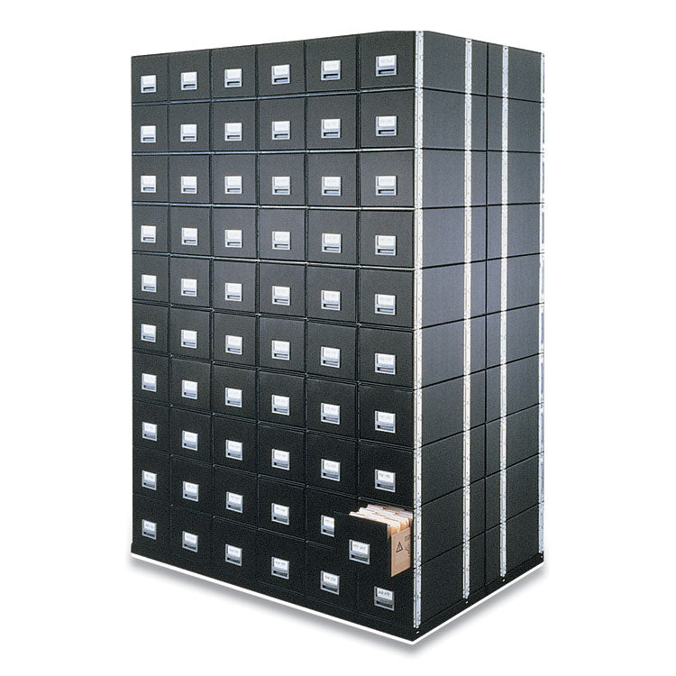 Bankers Box® STAXONSTEEL Maximum Space-Saving Storage Drawers, Legal Files, 17" x 25.5" x 11.13", Black, 6/Carton (FEL00512) Carton of 6