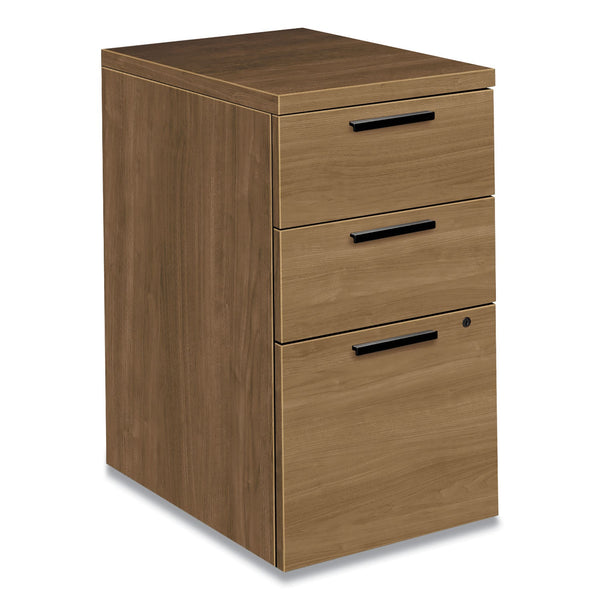 HON® 10500 Series Mobile Pedestal File, Left or Right, 3-Drawers: Box/Box/File, Legal/Letter, Pinnacle, 15.75" x 22.75" x 28" (HON105102PINPIN)