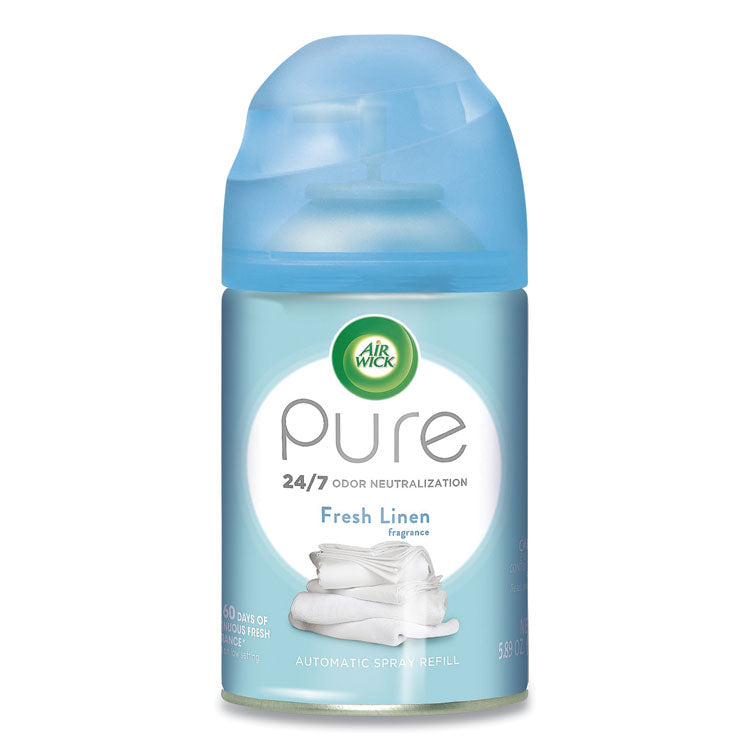 Air Wick® Freshmatic Ultra Spray Refill, Fresh Linen, Aerosol, 5.89 oz Aerosol Spray, 6/Carton (RAC82314CT) Case of 6