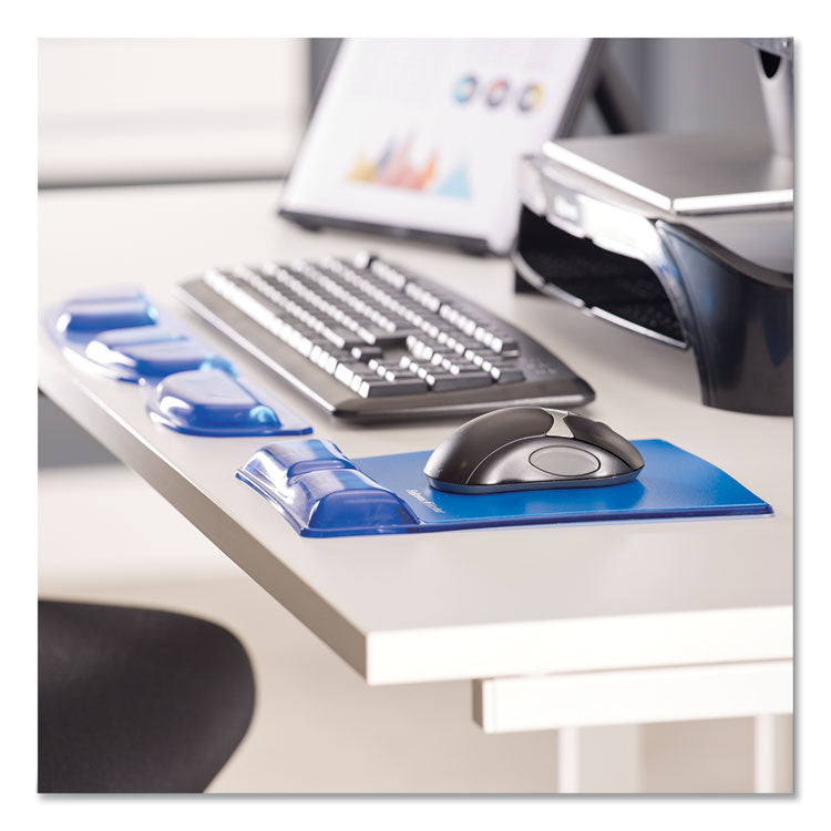 Fellowes® Gel Keyboard Palm Support, 18.25 x 3.37, Blue (FEL9183101)