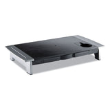 Fellowes® Office Suites Premium Monitor Riser, 27" x 14" x 4" to 6.5", Black/Silver (FEL8031001)