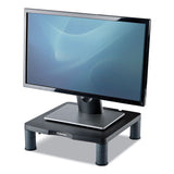 Fellowes® Standard Monitor Riser, 13.38" x 13.63" x 2" to 4", Graphite, Supports 60 lbs (FEL9169301)