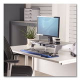 Fellowes® Office Suites Premium Monitor Riser, 27" x 14" x 4" to 6.5", Black/Silver (FEL8031001)