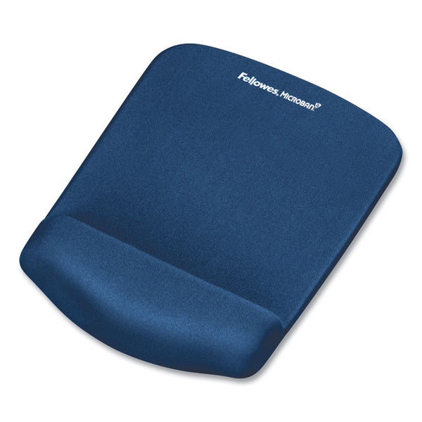 Fellowes® PlushTouch Mouse Pad with Wrist Rest, 7.25 x 9.37, Blue (FEL9287301)