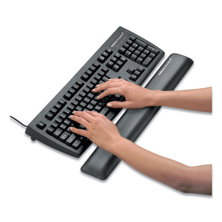 Fellowes® Keyboard Wrist Support with Microban Protection, 18.37 x 2.75, Graphite (FEL9175301)