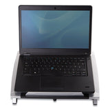 Fellowes® Office Suites Laptop Riser, 15.13" x 11.38" x 4.5" to 6.5", Black/Silver, Supports 10 lbs (FEL8032001)