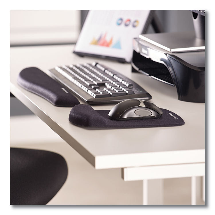 Fellowes® PlushTouch Mouse Pad with Wrist Rest, 7.25 x 9.37, Black (FEL9252001) Each