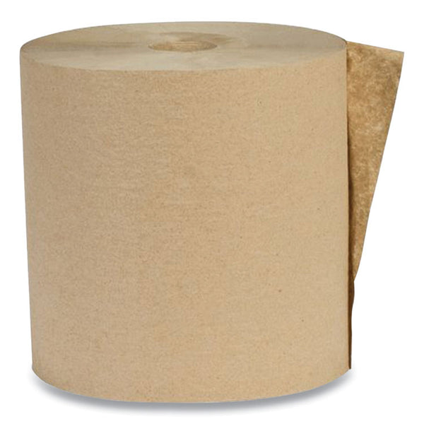Eco Green® Recycled Hardwound Paper Towels, 1-Ply, 7.87" x 700 ft, Kraft, 12 Rolls/Carton (APAEK7016)
