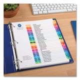 Avery® Customizable Table of Contents Ready Index Multicolor Dividers, 31-Tab, 1 to 31, 11 x 8.5, White, 6 Sets (AVE11831)