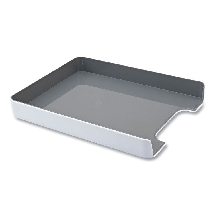 Advantus Fusion Letter Tray, 1 Section, Letter Size Files, 12.63 x 10 x 1.75, White/Gray (AVT37522) Each