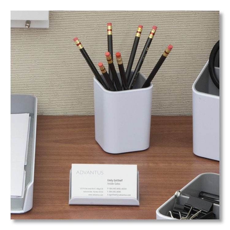 Advantus Fusion Letter Tray, 1 Section, Letter Size Files, 12.63 x 10 x 1.75, White/Gray (AVT37522) Each