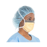 FluidShield Surgical Mask with Eye Shield Anti-fog Foam ASTM Level 3 Tie Closure One Size Fits Most (282581_BX) 25/BX