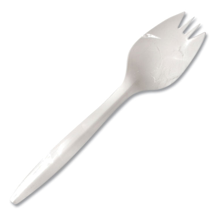 Berkley Square Individually Wrapped Mediumweight Cutlery, Spork, White, 1,000/Carton (BSQ1105000) Case of 1000