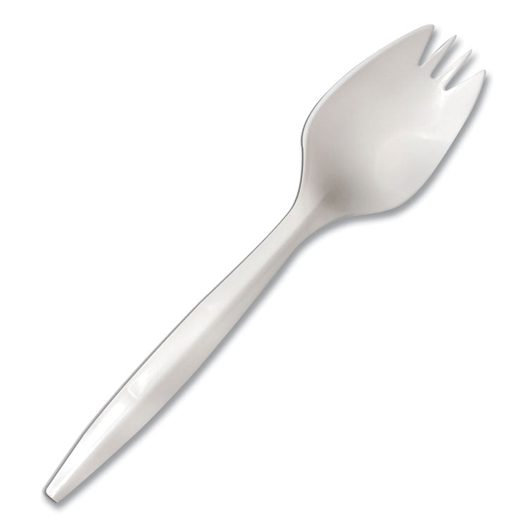 Berkley Square Individually Wrapped Mediumweight Cutlery, Spork, White, 1,000/Carton (BSQ1105000) Case of 1000