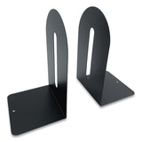 Huron Steel Bookends, Fashion Style, Nonskid Base, 4.75 x 5.5 x 9, Black, Pair (CTXHASZ0091) 1 Pair