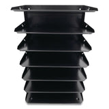 Huron Steel Horizontal File Organizer, 7 Sections, Letter Size Files, 8.75 x 12 x 18, Black (CTXHASZ0150) Each