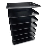 Huron Steel Horizontal File Organizer, 7 Sections, Letter Size Files, 8.75 x 12 x 18, Black (CTXHASZ0150) Each