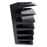 Huron Steel Horizontal File Organizer, 7 Sections, Letter Size Files, 8.75 x 12 x 18, Black (CTXHASZ0150) Each