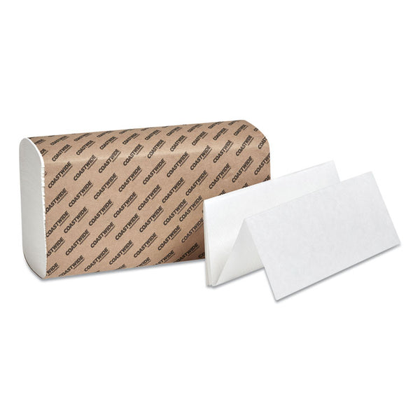 Coastwide Professional™ Multi-Fold Paper Towels, 1-Ply, 9.5 x 9.25, White, 250 Sheets/Pack, 16 Packs/Carton (CWZ365374)