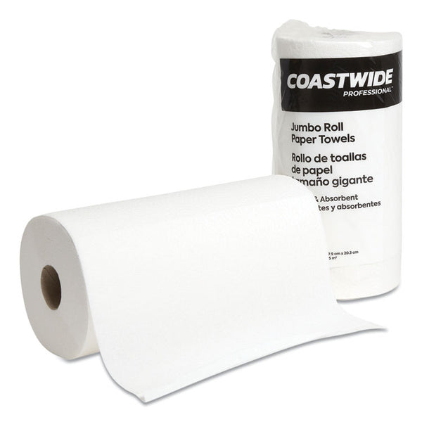 Coastwide Professional™ Jumbo Kitchen Roll Paper Towels, 2-Ply, 27.9 x 21.5, 250 Sheets/Roll, 12 Rolls/Carton (CWZ365376)