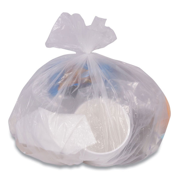 Coastwide Professional™ High-Density Can Liners, 10 gal, 6 mic, 24" x 24", Clear, 50 Bags/Roll, 20 Rolls/Carton (CWZ814902)